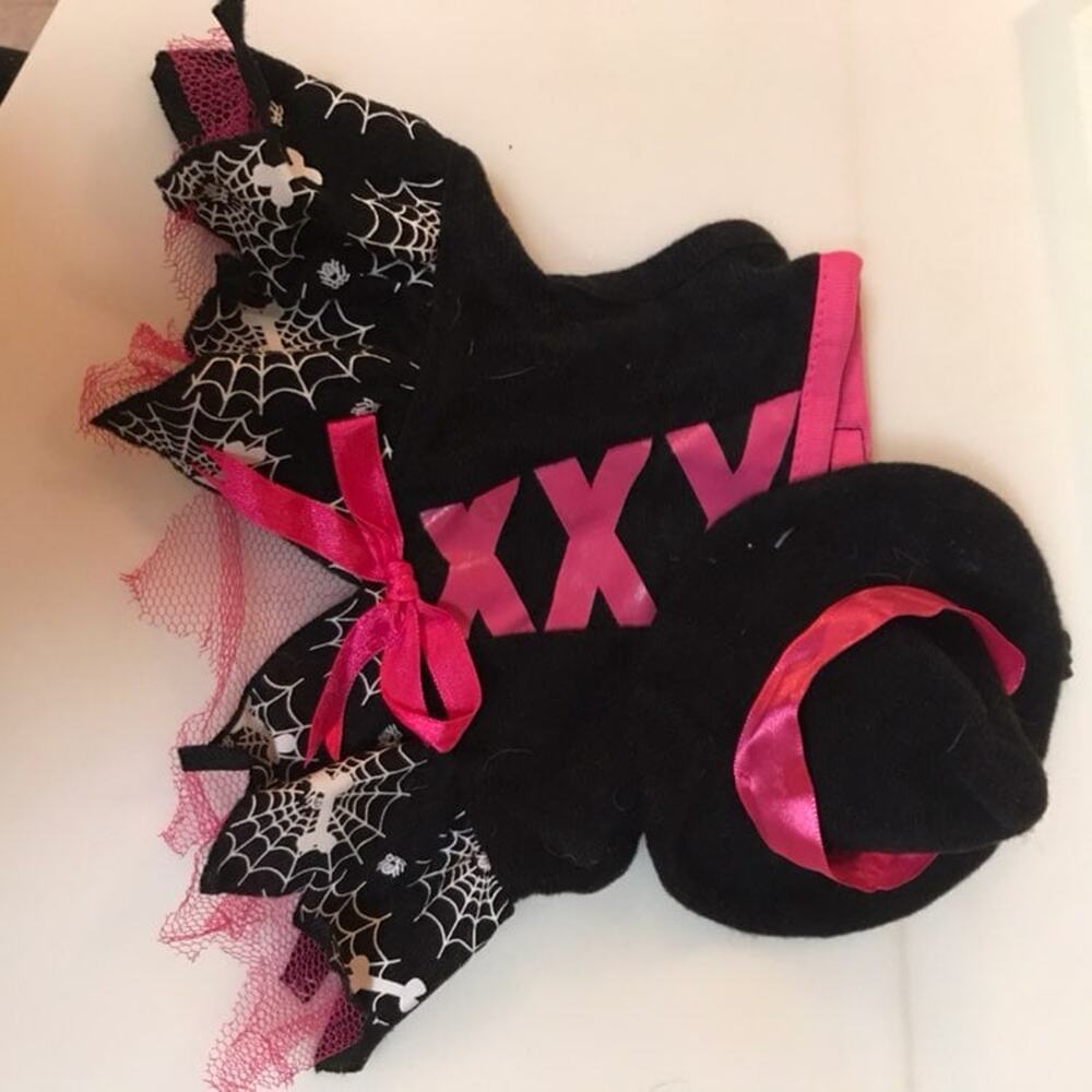 Spooky Diva Witch Halloween Pet Dog Costume Dress Set 🧙♀️🧹✨